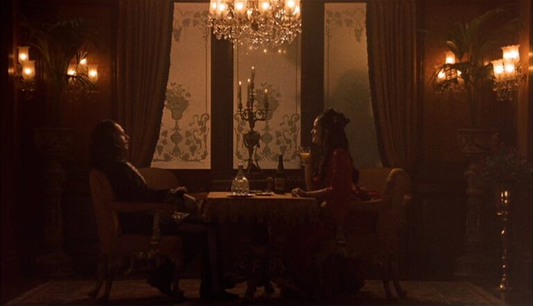 mina and dracula at dinner